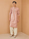 Men Peach Rayon Kurta with Patiala Festive Ethnic Wear