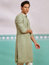 Men's Pista Green Rayon Kurta