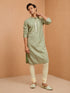 Men's Pista Green Rayon Kurta Rakhi Gift Box for Brother | Includes Rakhi & Gift Box