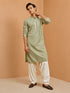 Men Sage Rayon Kurta with Patiayala Festive, Festive Glitz, EID, Wedding, Diwali Ethnic Wear