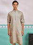 Men's Gray Silk Blend Kurta