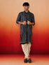 Men Blue Rayon Kurta & Dhoti with Dupatta Festive Ethnic Wear