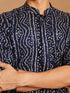 Blue Bandhani Printed Men's Kurta Pant Set | VASTRAMAY