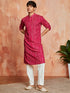 Men's Pink Rayon Kurta