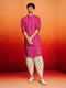 Men Purple Rayon Kurta with Dhoti Casual, Summer / Casual, Wedding, Diwali, Holi collection, Festive, Festive Glitz, Navratri, Janmastami, Raksha Bandhan Ethnic Wear
