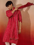 Men's Falsa Bandhani Print Kurta with Matching Falsa Rayon Dupatta Set