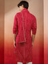 Men's Falsa Bandhani Print Kurta with Matching Falsa Rayon Dupatta Set