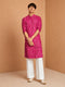 Men's Falsa Bandhani, Printed Knee Length Kurta Pant Set with Wide Leg Pant