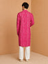 Men's Falsa Bandhani, Printed Knee Length Kurta Pant Set with Wide Leg Pant