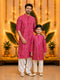 Boy's Falsa Cotton Bandhani Print Kurta Pyjama