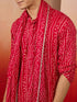 Men's Falsa Bandhani Print Kurta Set With Dupatta
