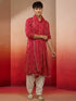 Men's Falsa Bandhani Print Kurta Set With Dupatta