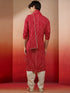 Men's Falsa Bandhani Print Kurta Set With Dupatta