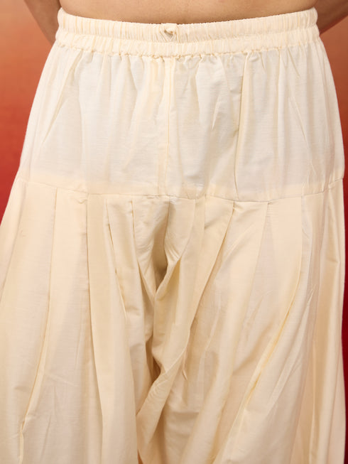 Men's Falsa Bandhani Print Kurta Set With Dupatta