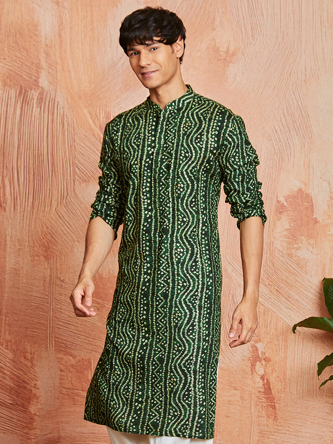 Men's Green Rayon Kurta