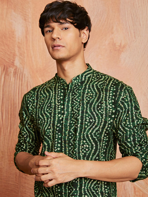 Men's Green Rayon Kurta And Pyjama Set