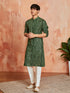 Men's Green Rayon Kurta And Pyjama Set