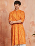 Men's Mustard Rayon Kurta