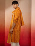 Men's Mustard Bandhani Print Kurta with Matching Mustard Rayon Dupatta Set