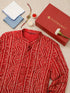 Men's Red Bandhni Rayon Kurta & Pyjama Rakhi Gift Box for Brother | Premium Gift Box