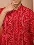 Men's Red Bandhni Rayon Kurta & Pyjama Rakhi Gift Box for Brother | Premium Gift Box