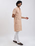 Men's Cream Cotton Kurta And Pyjama Set