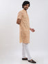 Men's Gold Cotton Kurta And Pyjama Set