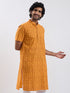 Men's Mustard Cotton Kurta