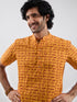 Men's Mustard Cotton Kurta And Pyjama Set