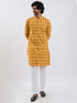 Men's Yellow Cotton Kurta And Pyjama Set