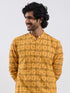 Men's Yellow Cotton Kurta And Pyjama Set