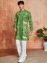 Men's Green Cotton Kurta And Pyjama Set