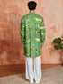 Men's Green Cotton Kurta And Pyjama Set