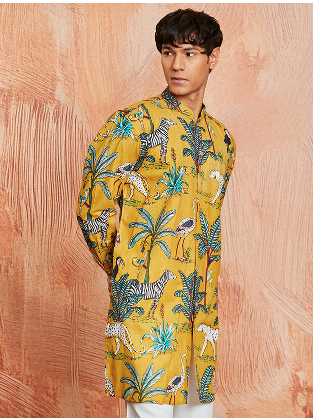 Men's Mustard Cotton Kurta