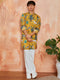 Men's Mustard Cotton Kurta And Pyjama Set