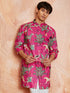 Men's Pink Cotton Kurta