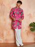 Men's Pink Cotton Kurta And Pyjama Set