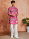 Men's Pink Cotton Kurta And Pyjama Set
