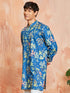 Men's Blue Cotton Kurta