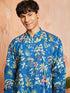 Men's Blue Cotton Kurta