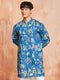 Men's Blue Cotton Kurta