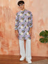 Men's Lavender Cotton Kurta And Pyjama Set