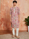 Men's Cream Crepe Kurta And Pyjama Set