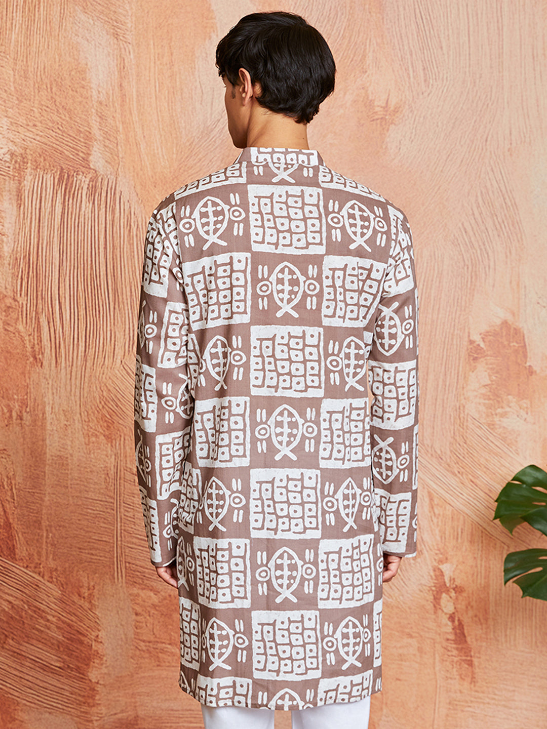 Men's Grey Cotton Kurta