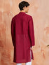 Men's Maroon Cotton Kurta