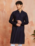 Men's Navy Blue Cotton Kurta