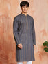 Men's Grey Cotton Kurta