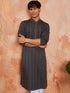 Men's Grey Cotton Kurta And Pyjama Set