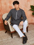 Men's Black Cotton Kurta And Pyjama Set