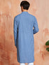 Men's Blue Cotton Kurta